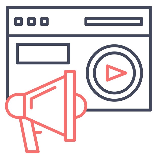 Estilo de ilustración de vídeo vectorial de marketing