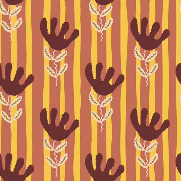 Estilo inusual de flores sin costuras en estilo sencillo Fondo de flores estilizadas bonitas Para diseño de tela Impresión textil portada de papel de embalaje Ilustración vectorial