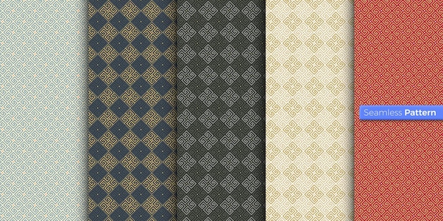 Estilo japonés patrón geométrico colores de fondo arte contemporáneo estilo minimal simétrico para papel tapiz envoltura textiles tela ropa recuerdos superficie vector patrón sin costuras