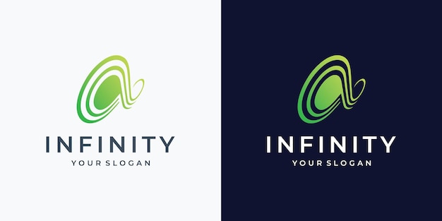 Vector estilo de línea del logotipo de infinito geométrico simple inspiración de diseño de bucle de forma única ilustración vectorial