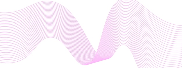 Estilo de línea ondulada abstracta y estilo de línea artística sobre fondo blanco