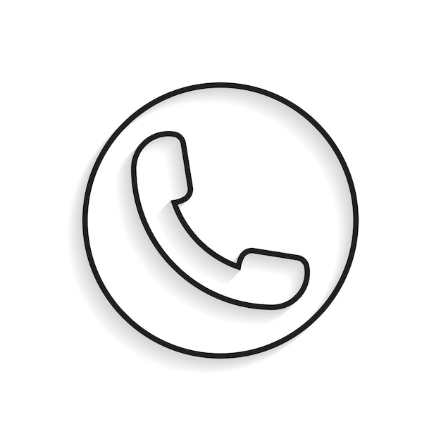 Estilo de línea vectorial Llame ahora icono