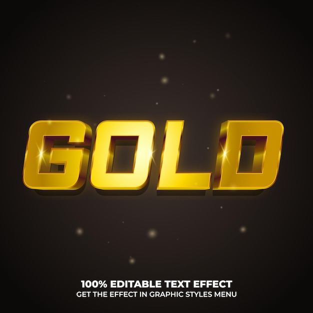 Estilo de logotipo editable con texto dorado