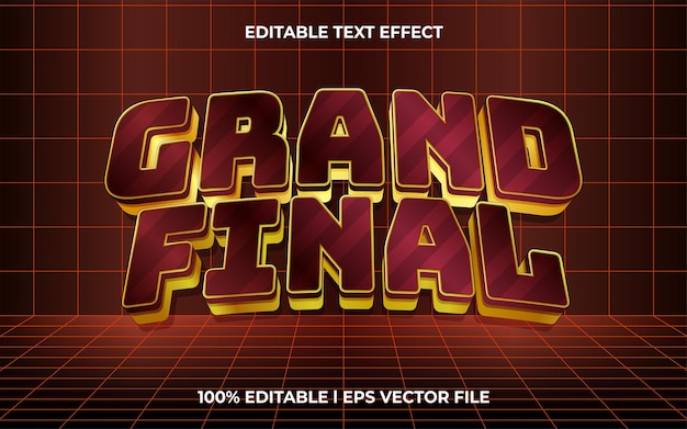 estilo de logotipo final grande efecto de texto vectorial editable