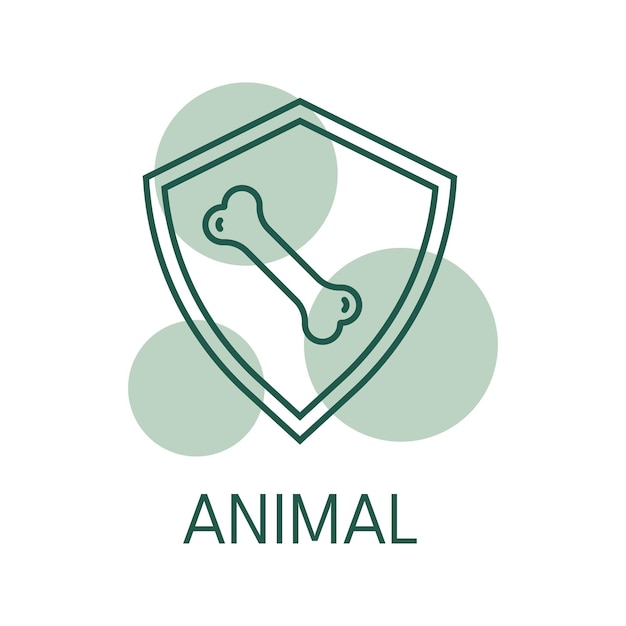 Estilo de logotipo de icono de color animal