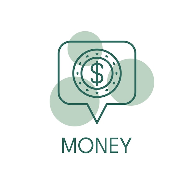Estilo de logotipo de icono de color de dinero