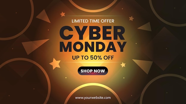 Estilo de lujo Cyber Monday fondo Diseño de ilustración vectorial