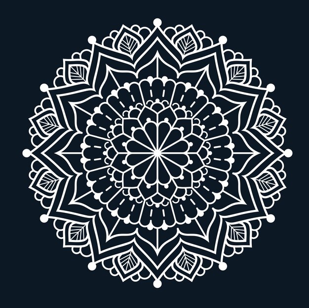 Estilo Mandala Saludo de Diwali Diseño Mandala Arabesco Estilo Árabe Islámico Decoración Ornamental