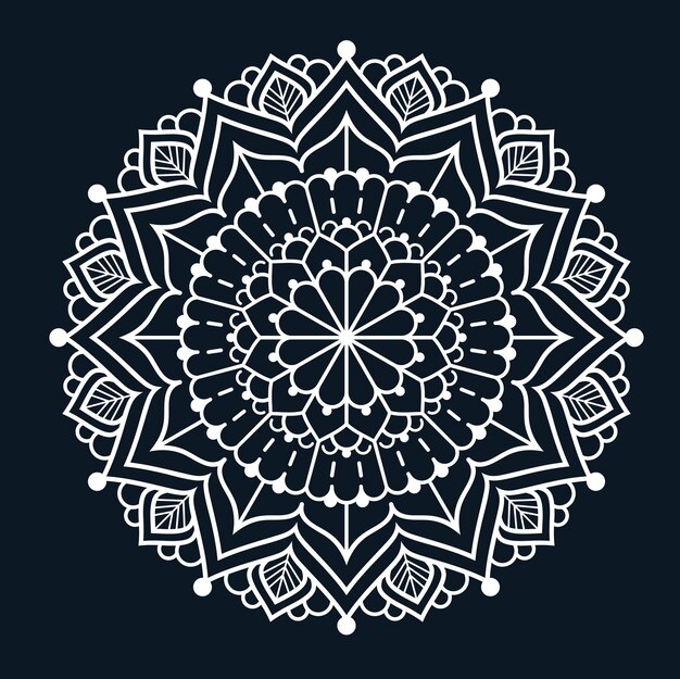 Estilo mandala saludo de diwali diseño mandala arabesco estilo árabe islámico decoración ornamental