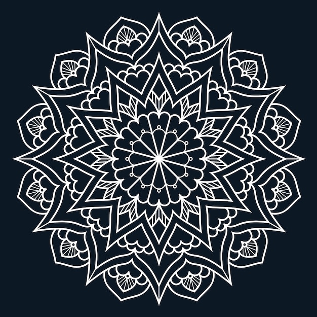 Estilo Mandala Saludo de Diwali Diseño Mandala Arabesco Estilo Árabe Islámico Decoración Ornamental