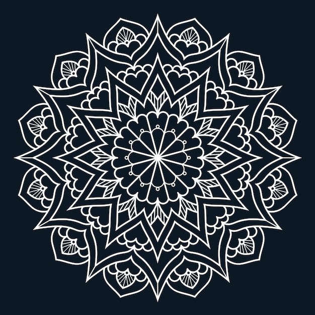 Estilo Mandala Saludo de Diwali Diseño Mandala Arabesco Estilo Árabe Islámico Decoración Ornamental