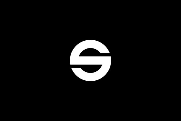 Estilo minimalista creativo modelo de diseño de logotipo profesional con letras iniciales en fondo negro