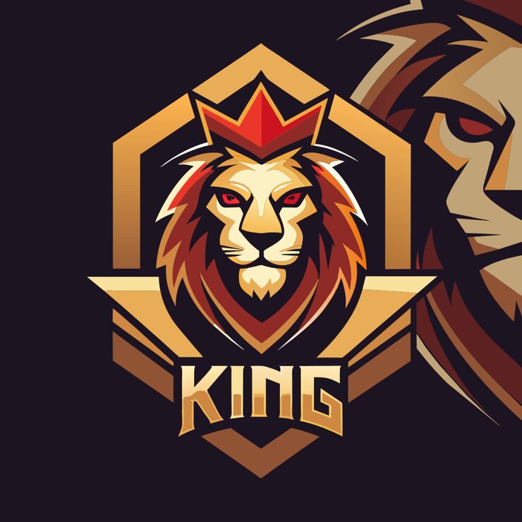 Vector estilo minimalista estilizado león y z combinado con el nombre rey en un logotipo elegante y limpio
