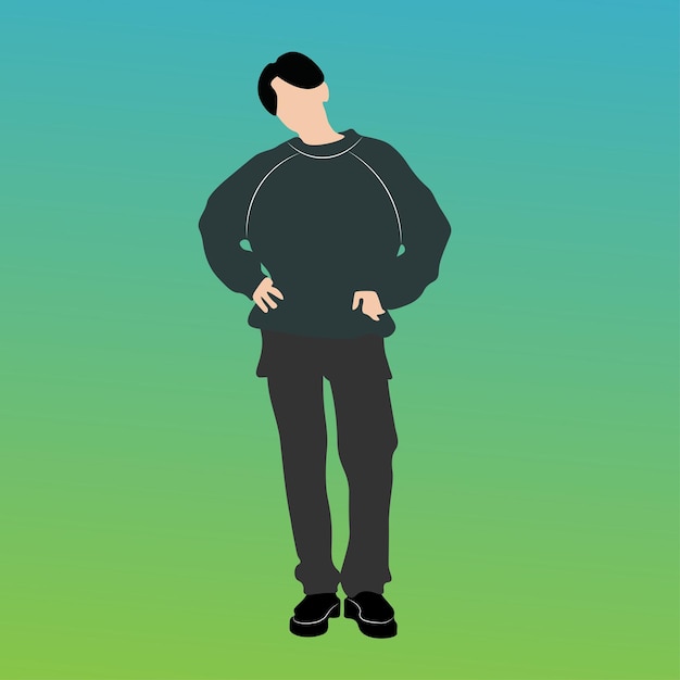 Vector estilo de moda de los hombres