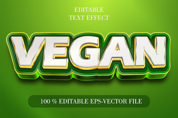 Estilo moderno 3D editable vegano