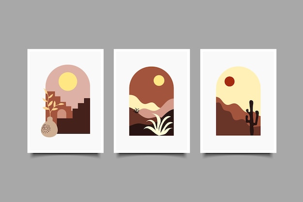 estilo moderno minimalista abstracto boho paisajes