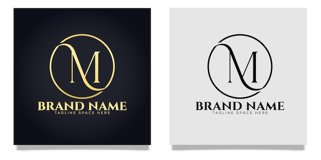 Estilo de monograma de letra m moderna y logotipo de vector corporativo de identidad de marca
