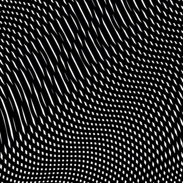 Estilo muaré, patrón óptico vectorial, mosaico de efecto de movimiento. Fondo de contraste hipnótico forrado decorativo.