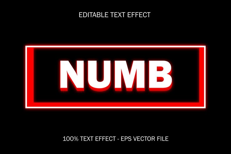 Vector estilo de neón para el efecto de texto adormecido