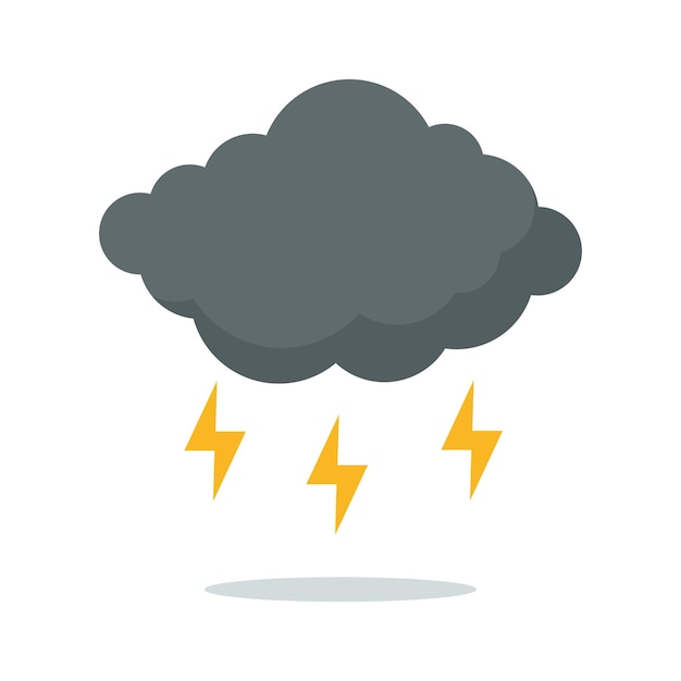 Vector estilo de nube de tormenta plana