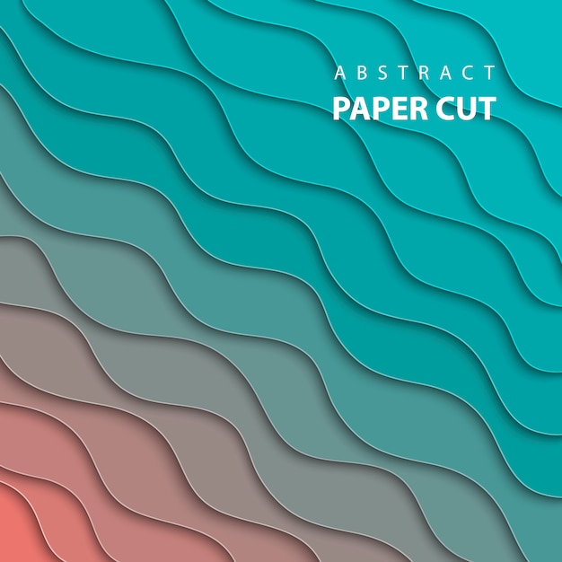 Estilo de papel abstracto 3D, diseño de diseño