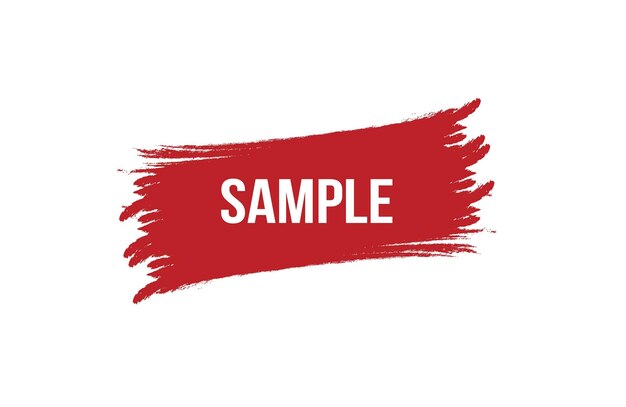 Estilo de pincel Diseño de pancarta roja de venta sobre fondo blanco