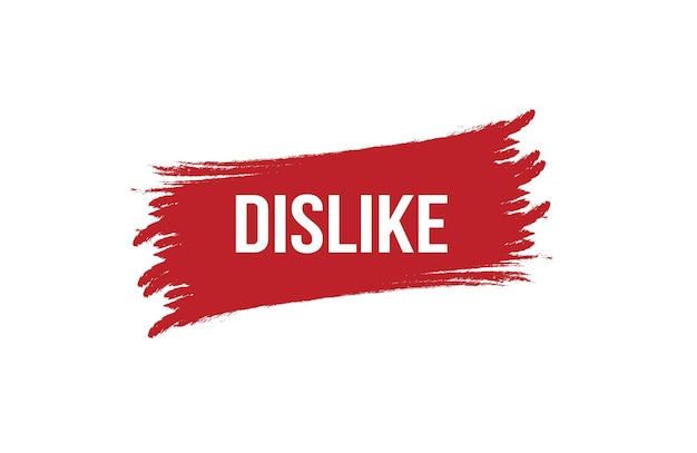 Estilo de pincel No me gusta el diseño de la pancarta roja sobre fondo blanco