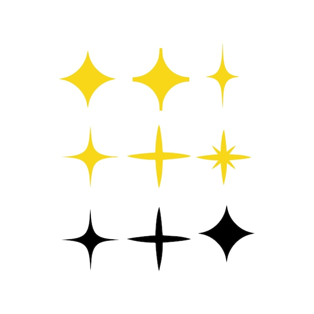 Estilo plano de las estrellas brillantes