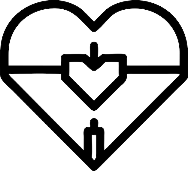 Estilo plano Gradiente aislado Vector de amor Ilustración del icono del corazón Fondo png