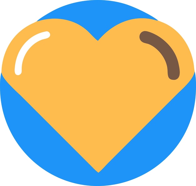 Estilo plano Gradiente aislado Vector de amor Ilustración del icono del corazón Fondo png