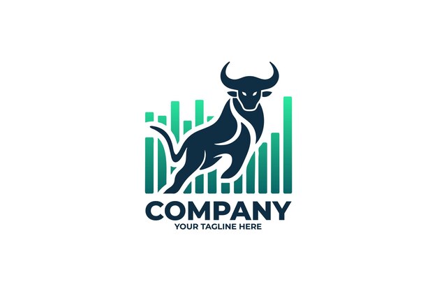 Estilo plano del logotipo de las finanzas modernas
