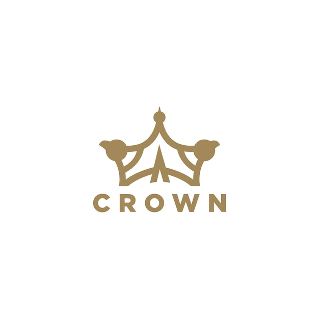 Estilo premium corona de oro abstracta Logo Vector Plantilla símbolo Rey real icono Lujo moderno