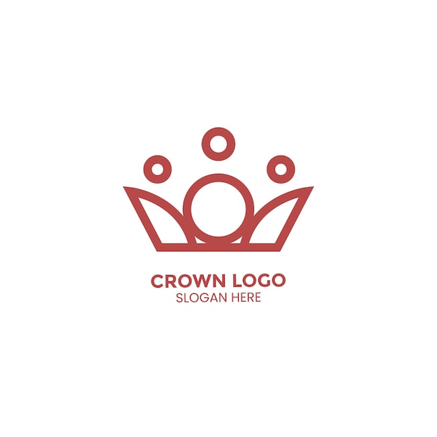 Estilo premium símbolo del logotipo de la corona abstracto icono del rey real signo de elemento de marca de lujo moderno vector