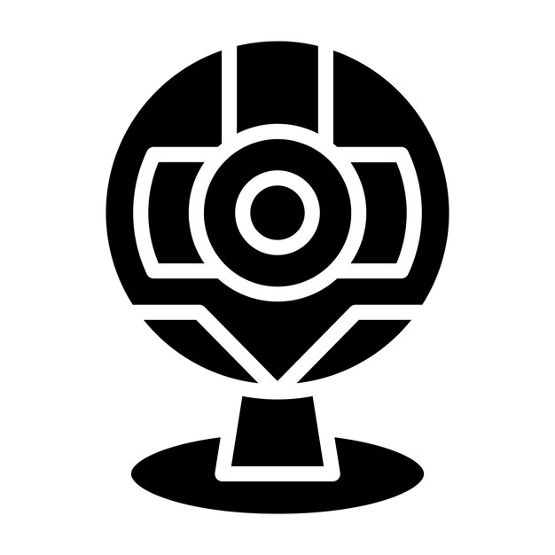 Estilo redondo del icono de la cámara web