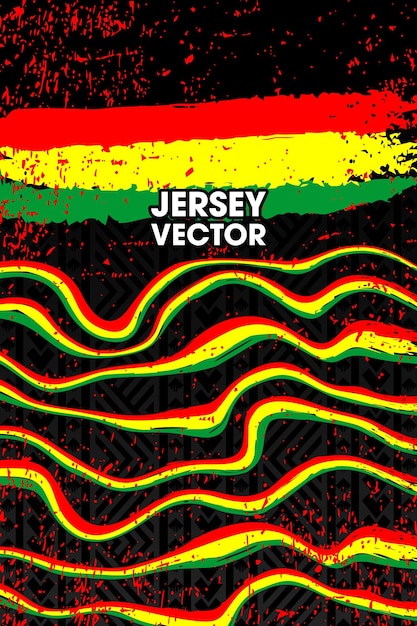 Vector estilo reggae y patrón de tribu para el diseño de camisetas de baloncesto deportivo