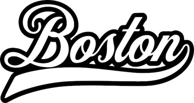 Vector el estilo retro de boston word