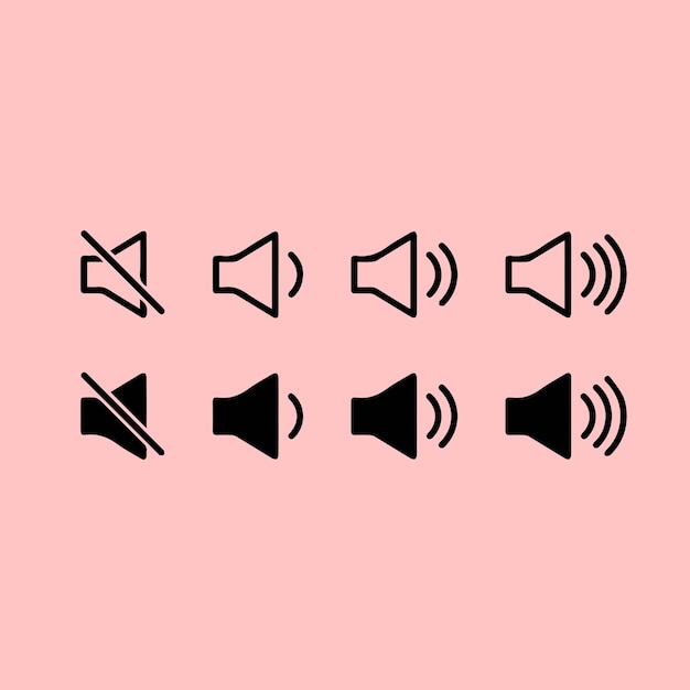 Estilo Silhueta de volumen de voz negra