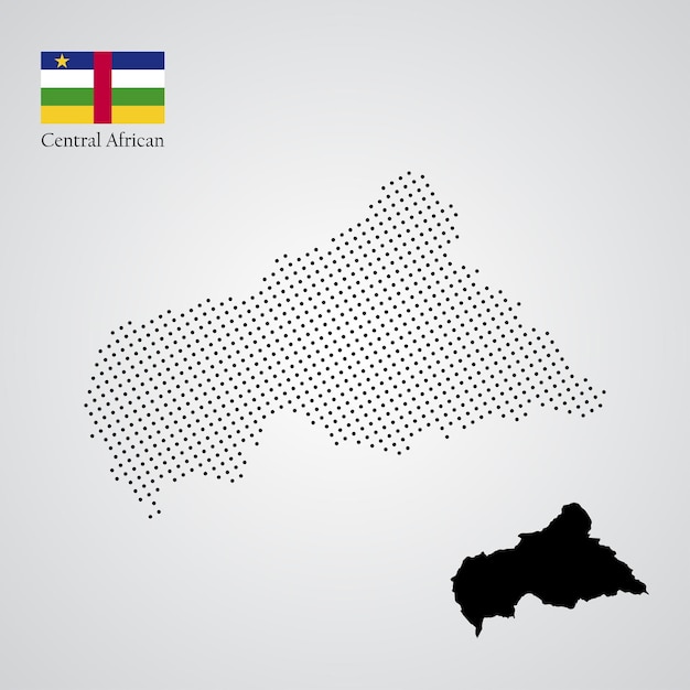 Estilo de silueta en el mapa de África Central