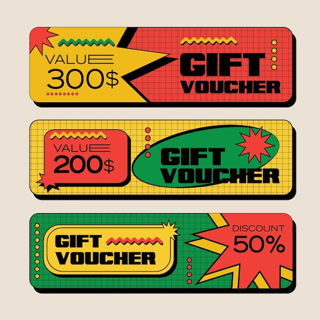 Estilo de tarjeta de regalo de vector Retro01