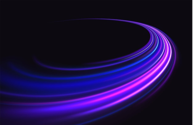 estilo tecnológico futurista Png fondo abstracto con líneas de velocidad Neon rayos de color vector