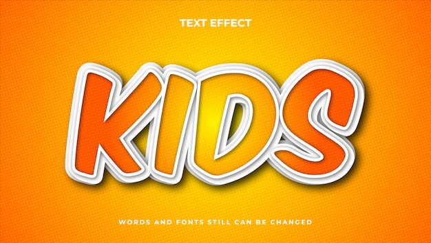 Estilo de texto de dibujos animados editable elegante, efecto de texto 3d cómico moderno