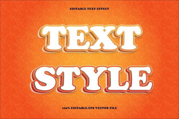 Estilo de texto Efecto de texto editable Estilo degradado de relieve 3D