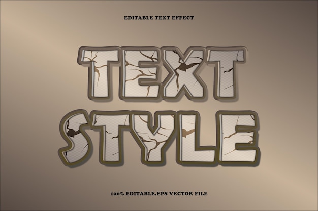 Estilo de texto Efecto de texto editable Estilo degradado de relieve 3D
