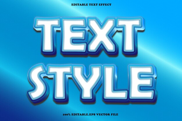 Estilo de texto Efecto de texto editable Estilo degradado de relieve 3D