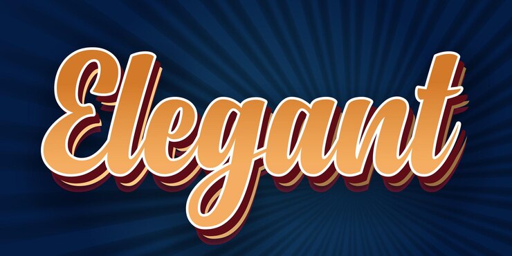 Vector estilo de texto elegante editable