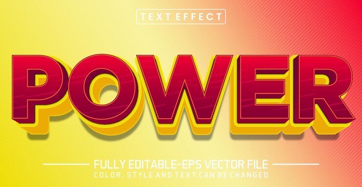 Vector estilo de texto de energía editable efecto de estilo de texto concepto