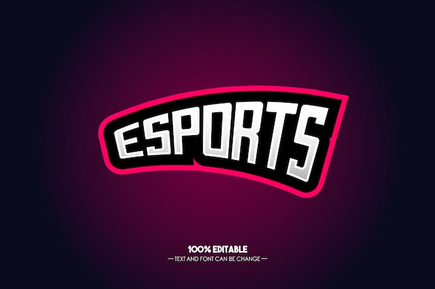 estilo de texto de esport fresco editable