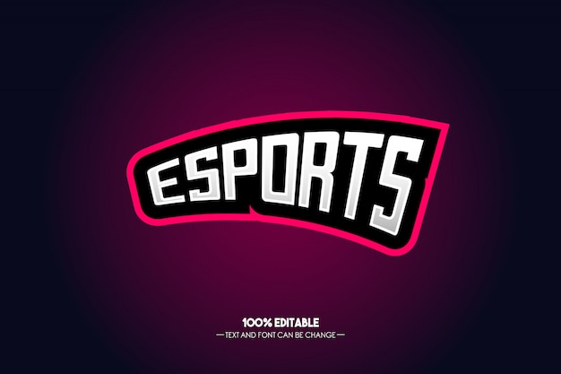 Vector estilo de texto de esport fresco editable