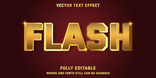 Estilo de texto flash de efecto de texto editable