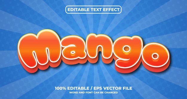 Vector estilo de texto de mango